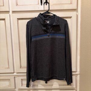 Marine Layer Weekend Sport 1/4 zip sweatshirt; Medium; Charcoal